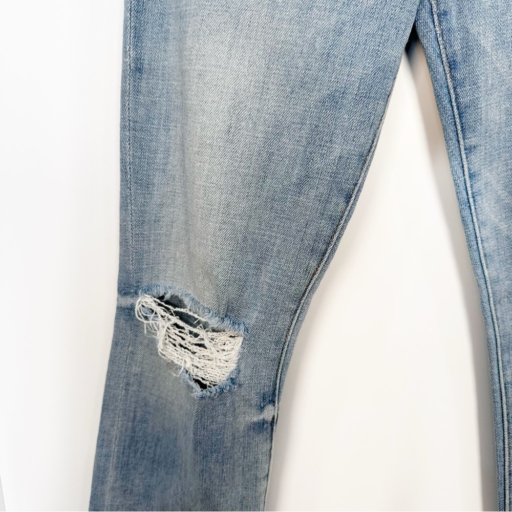 FRAME Le High Straight Patchwork Jeans Distressed Light Wash Size 27 - Picture 5 of 10